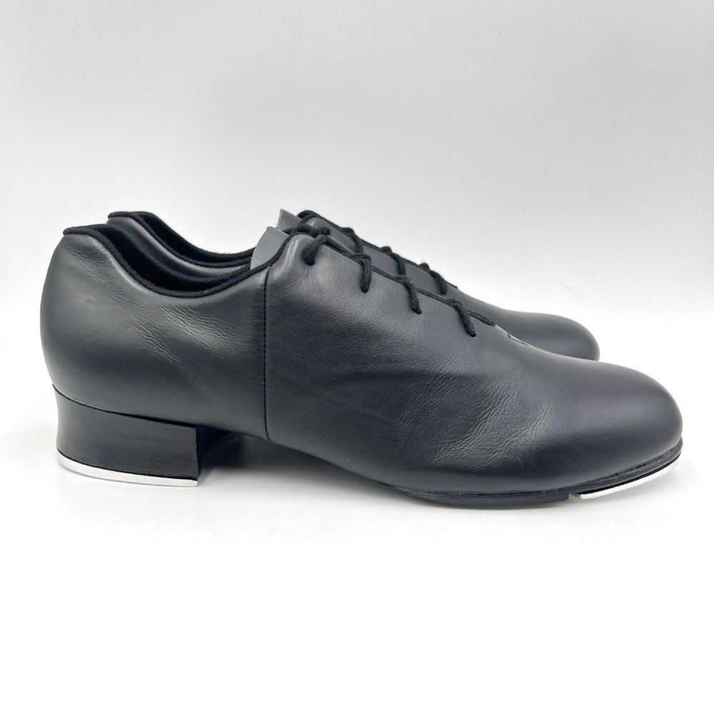 Bloch Mens 9.5 S0388M Tap Flex Black Leather‎ Split Sole Oxford Tap Dance Shoes